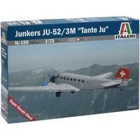 ITALERI PLASTIC MODEL KIT JUNKERS JU-52 3/M "TANTE JU" 1:72 - 51-0150S