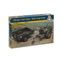 Italeri Plastic Model Kit 250 Gal.S Tank Trailer - M101 Cargo Trailer 1:35 - 51-0229S