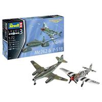 REVELL COMBAT SET ME262 & P-51B 1:72