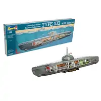 REVELL U-BOOT TYP XXI W/INTERIOR 1:144