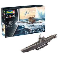 REVELL GERMAN SUBMARINE TYPE VII C/41 1:350