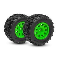 TRAXXAS T&W GRN WHL SLEDGEHMMR TIRES