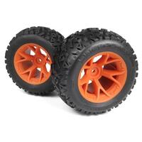 MAVERICK MOUNTED LINEBACKER TYRE ON MT WHEEL (ORANGE/2PCS)