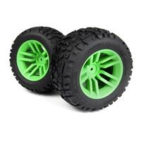 MAVERICK MOUNTED MIXBLOK TYRE ON XT WHEEL (GREEN/2PCS)
