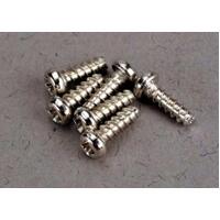 TRAXXAS SCREWS, 2X6MM ROUNDHEAD SELF-TAPPING (6) 38-2674