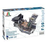 ITALERI F-16 COCKPIT 1:12 PLASTIC MODEL KIT 