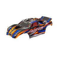 TRAXXAS BODY RUSTLER ORNG CLIPLESS