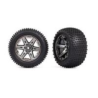 TRAXXAS T&W BLK & CHRM 2.8/RIBBED