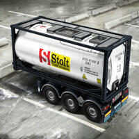 ITALERI PLASTIC MODEL KIT TECNOKAR 20FT TANK TRAILER - NEW 1:24 - 51-3929S