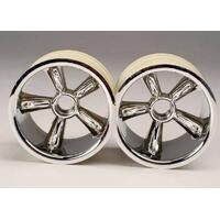 TRAXXAS TRX ® PRO-STAR CHROME WHEELS (2) (FRONT) (FOR 2.2" TIRES)38-4174