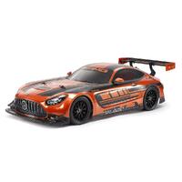 Tamiya Rc 1/10 Mercedes-Amg Gt3 Evo - Orange Painted Body (Tt-02)