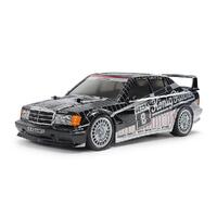 Tamiya Rc 1/10 Mercedec-Benz 190 E Evo Ii - Black/Silver Painted Body (Tt-02)