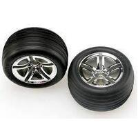 TRAXXAS TYRES & WHEELS, ASSEMBLED (FRONT GLUED) - 38-5574R
