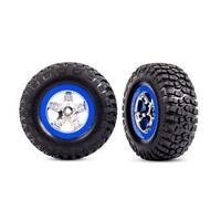 TRAXXAS T&W SCT CHRM BLU BDLK 2WD FRNT