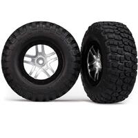TRAXXAS TYRES AND WHEELS ASSY SATIN BLACK - 38-5877