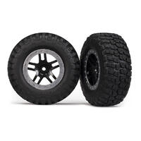 TRAXXAS TIRES & WHEELS, ASSEMBLED, GLUED - 38-5885