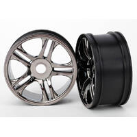 TRAXXAS WHEELS SPLIT SPOKE BLACK FRONT - 38-6478