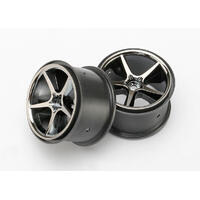 Traxxas Wheels Gemini Black Chrome - 38-7172A