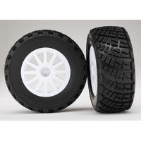 Traxxas Tires & Wheels Assemb Glu Tires White - 38-7473R