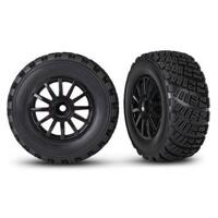 Traxxas T&W, Blk Whl/Grvl Tsm Tire