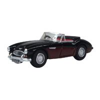 OXFORD 1/76 AUSTIN HEALEY 3000 - BLACK/BURGUNDY