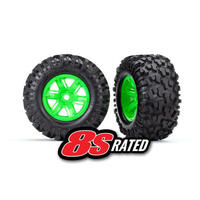 TRAXXAS T&W, ASSM, X-MAXX GREEN WHEELS, L&R (2) - 38-7772G