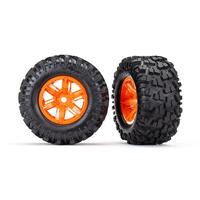 TRAXXAS T&W, ASSM, X-MAXX ORANGE WHEELS, L&R (2) - 38-7772T