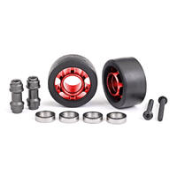 TRAXXAS WHEELS, WHEELIE BAR, 6061-T6 ALUM (RED-ANOD)(2)