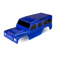 TRAXXAS BODY, LAND ROVER DEFENDER, BLUE (PAINTED)/ DECALS