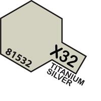 TAMIYA ACRYLIC PAINT - MINI X-32 TITAN. SILVER