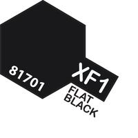 TAMIYA ACRYLIC PAINT - MINI XF-1 FLAT BLACK
