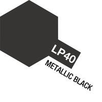 TAMIYA LP-40 METALLIC BLACK LACQUER PAINT 10ML