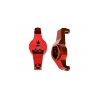 Traxxas Caster Blocks, 6061-T6 Alum, Red-Anod, L&R - 38-8232R