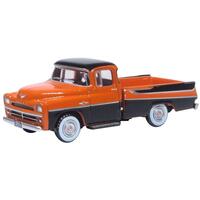 OXFORD DODGE D100 PICK UP 1957 OMAHA ORANGE AND JEWEL BLACK 1:87