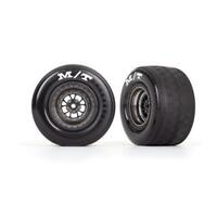 Traxxas T&W, Assem (Weld Satin Black Chrome Whls, Mickey Thompson Et Drag Slicks) (Rear) (2