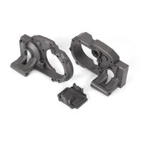 Traxxas Gearbox Halves, Left & Right/ Differential Cover (Charcoal Gray) 38-9493