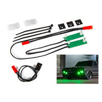 Traxxas Led Light Set, Front, Complete (Green) (Includes Light Harness, Power Harness, Clear Lenses (2), Zip Ties (3)) 38-9496G