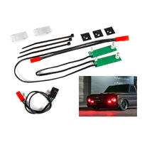 Traxxas Led Light Set, Front, Complete (Red) (Includes Light Harness, Power Harness, Clear Lenses (2), Zip Ties (3)) 38-9496R