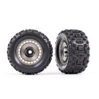TRAXXAS T&W STN BLK WHL CVR/SLEDGHMR TIRE