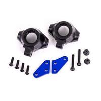 TRAXXAS STEERING BLOCKS, L&R STEERING BLOCK ARMS (ALUM, BLUE-ANOD) (2)