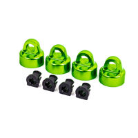TRAXXAS SHOCK CAPS, ALUM (GREEN-ANOD), GT-MAXX SHOCKS (4)(FOR SLEDGE)
