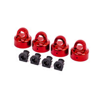 TRAXXAS SHOCK CAPS, ALUMINUM (RED-ANODIZED), GT-MAXX ® SHOCKS (4)/ SPACERS (4) (FOR SLEDGE  ¢) 38-9664R