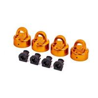 TRAXXAS SHOCK CAPS, ALUM(ORANGE-ANOD, GT-MAXX SHOCKS (4)(FOR SLEDGE)