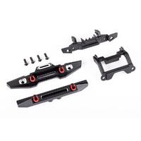 TRAXXAS BUMPER FRONT (1) REAR (1) ALUM BLK