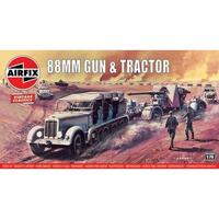 Airfix 88Mm Flak Gun & Tractor 1:76 Scale