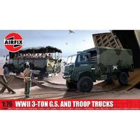Airfix Wwii 3-Ton 4X4 General Service & Troop Trucks