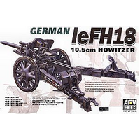 AFV CLUB 1/35 GERMAN LEFH18 105MM HOWITZER PLASTIC MODEL KIT [AF35050]
