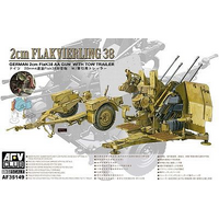 AFV CLUB 1/35 GERMAN 2CM FLAKVIERLING 38 AA GUN PLASTIC MODEL KIT [AF35149]