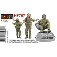 Afv Club 1/35 Australian Infantry & M113 Crew Vietnam War Era-2 Figures Plastic Model Kit