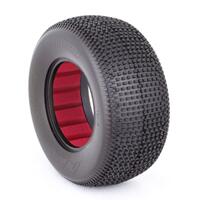AKA 1/10 IMPACT WIDE SUPER SOFT SC TYRES WITH RED INSERT, 2PCS